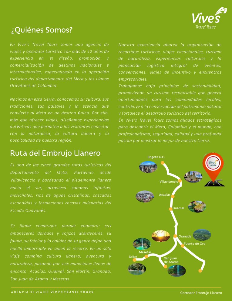 Mapa completo de Ruta Embrujo Llanero